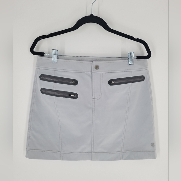 Athleta Tech Fit Golf Skirt Women's Size 8 Gray Zip Pockets Athleisure - Picture 1 of 4